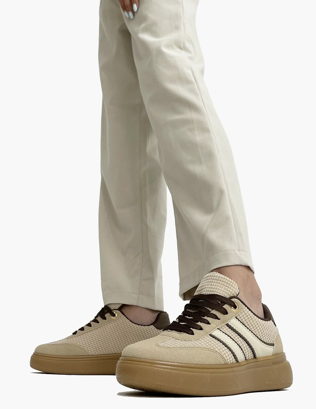 Deportivas Beige Casual