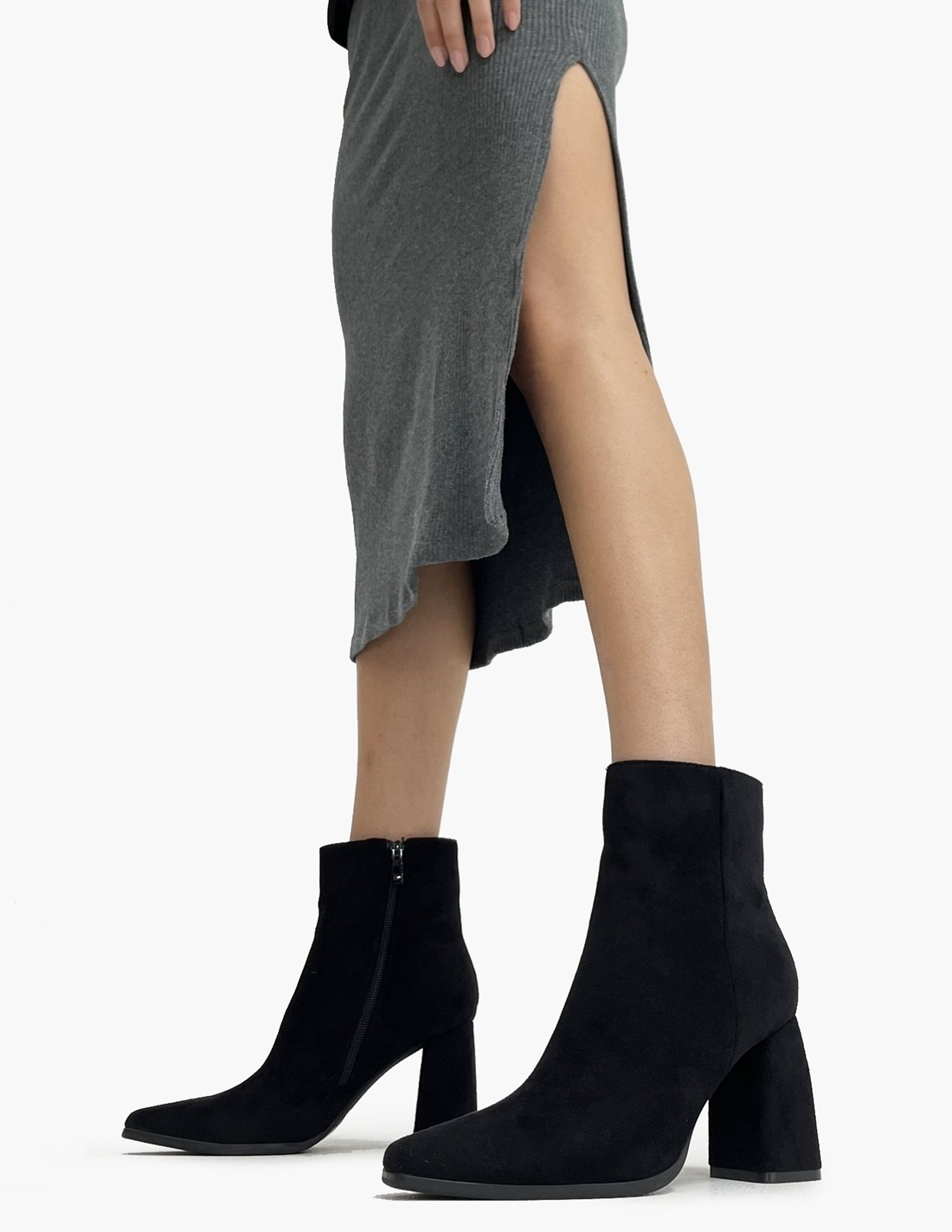 Botines Negros de Ante y...